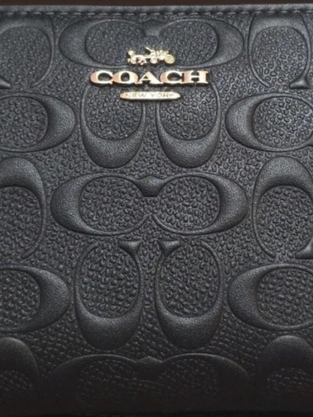 Coach Blk CF464 Long Zip Wallet/Wristlet w Strap and Charm. Like New-Barely Used - Picture 5 of 17